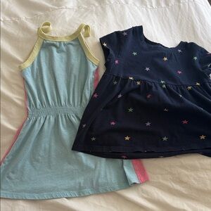 Kids' Star Print and Color Block Dresses